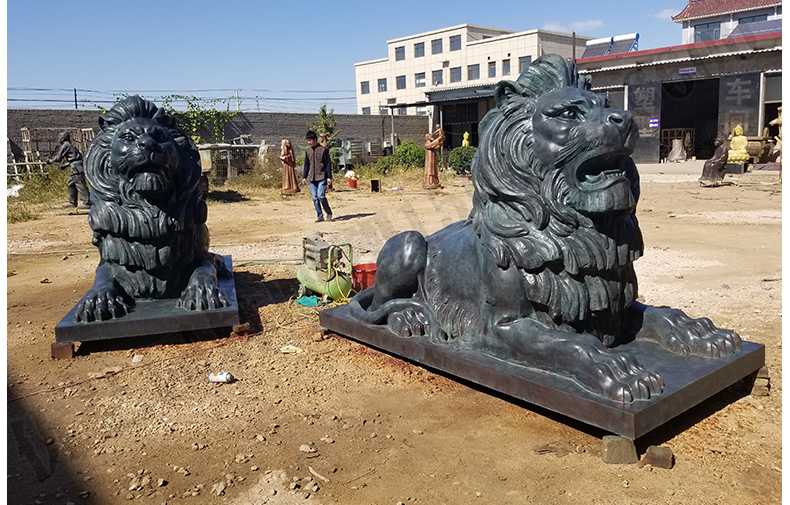 铜雕塑厂家，欧式铜狮子，汇丰银行铜狮子