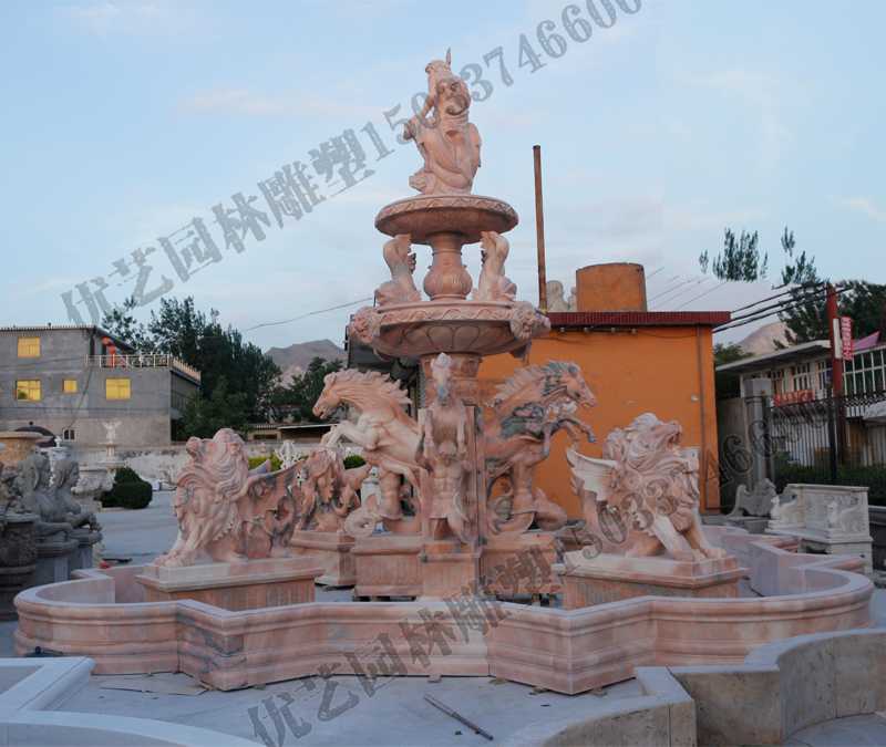 大理石景观喷泉，欧式大型喷泉，石雕喷泉厂家