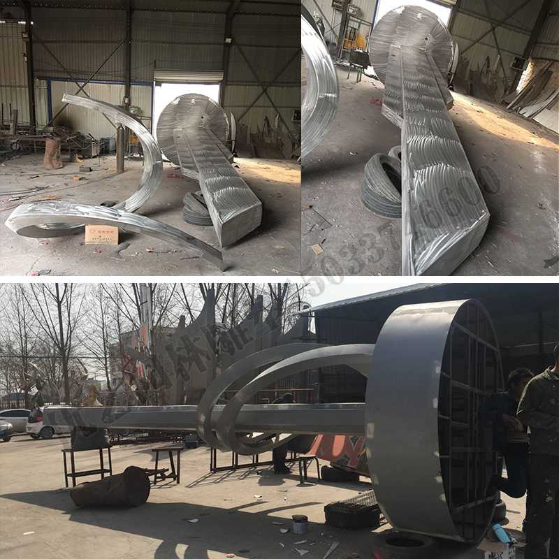 大型不锈钢雕塑制作流程