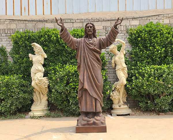 大型铜雕塑工厂现货铜耶稣像