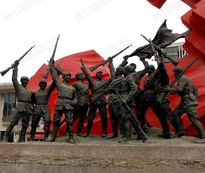 红色人物雕塑，革命人物雕塑