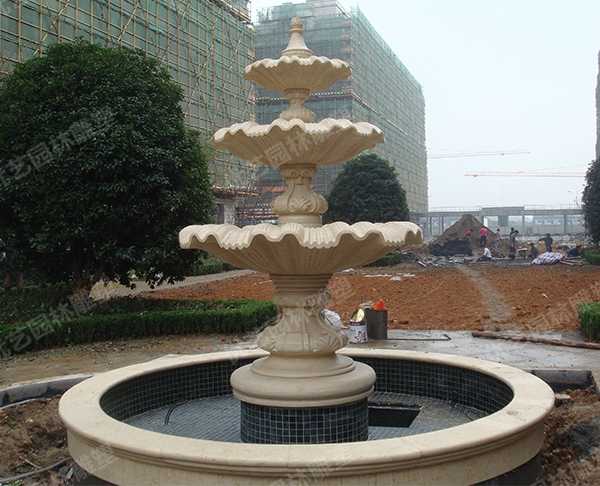 石雕喷泉在城市环境景观中的作用