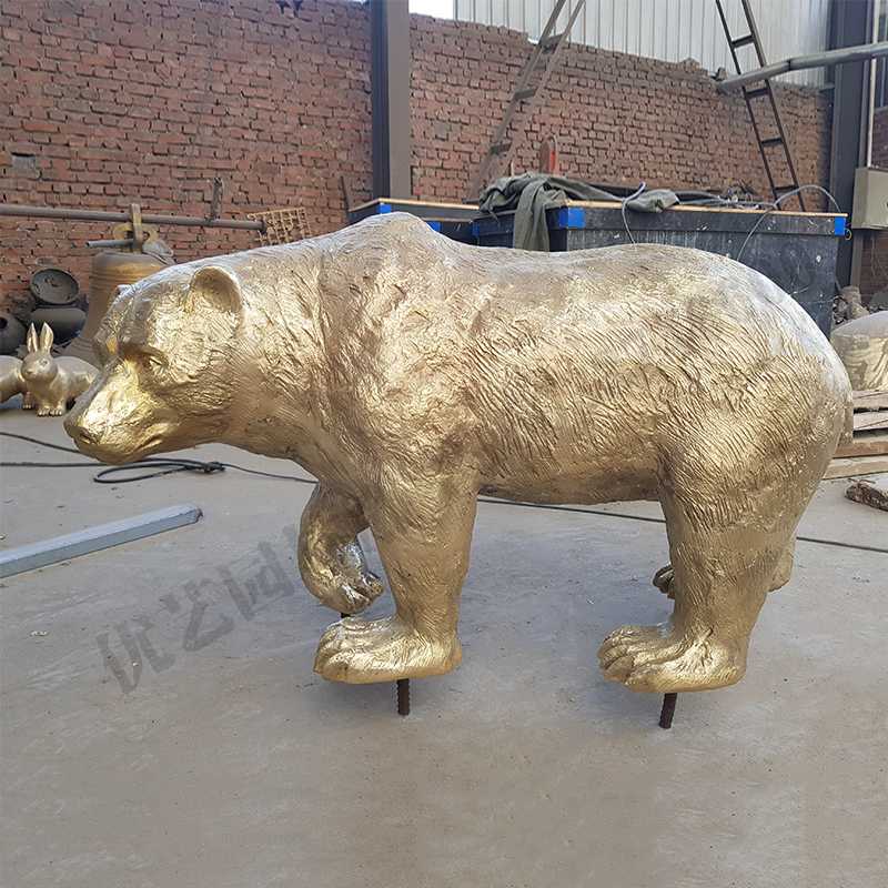铜棕熊雕塑，棕熊雕塑，铜熊雕塑