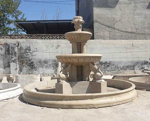 石雕喷泉雕塑厂家的花岗岩喷泉的制作
