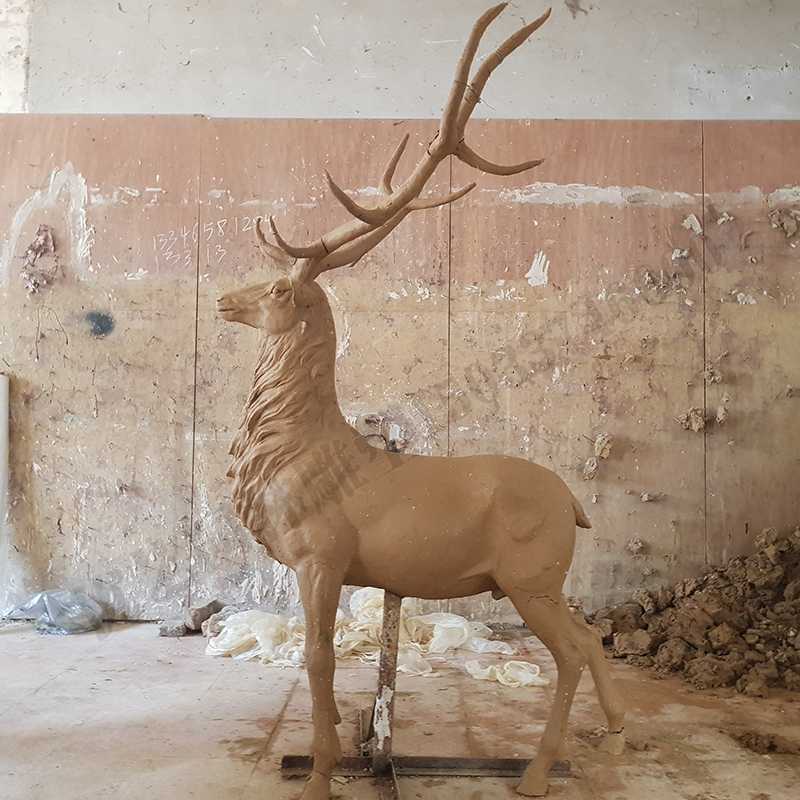 铜鹿泥模，麋鹿泥模，青铜鹿雕塑，铜鹿摆件2.jpg
