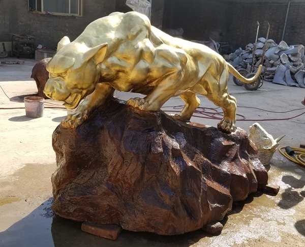 铜豹子,铜动物雕塑