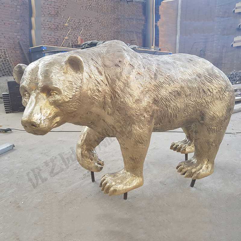 铜棕熊雕塑，铜熊雕塑，棕熊雕塑