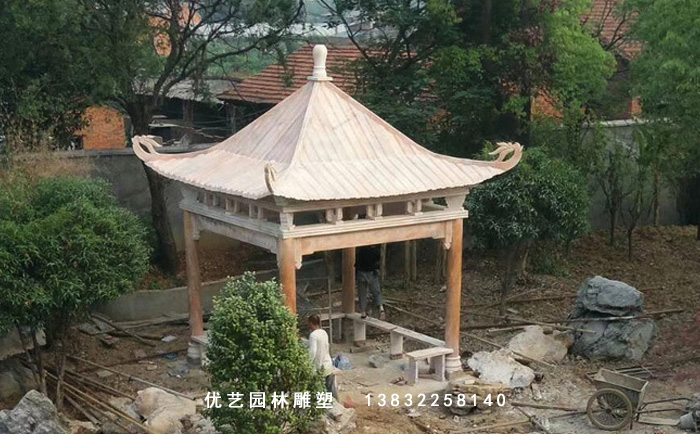 中式石雕凉亭